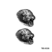 Load image into Gallery viewer, Creative Flower Arm Tattoo Stickers Sketch Flower Skull Tattoo Stickers Men Lion Wild Wolf Tiger Full Skull Totem Tattoo Stickers
