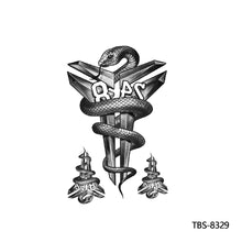Load image into Gallery viewer, Creative Flower Arm Tattoo Stickers Sketch Flower Skull Tattoo Stickers Men Lion Wild Wolf Tiger Full Skull Totem Tattoo Stickers
