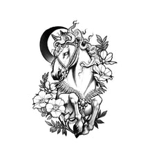 Load image into Gallery viewer, Creative Flower Arm Tattoo Stickers Sketch Skull Tattoo Stickers Fashion Men Snake Wild Wolf Tiger Full Skull Totem Tattoo Stickers
