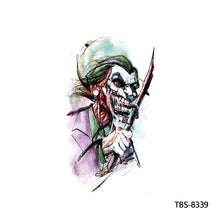 Load image into Gallery viewer, Creative Flower Arm Tattoo Stickers Sketch Skull Tattoo Stickers Fashion Men Snake Wild Wolf Tiger Full Skull Totem Tattoo Stickers
