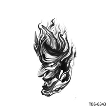 Load image into Gallery viewer, Creative Flower Arm Tattoo Stickers Sketch Skull Tattoo Stickers Fashion Men Snake Wild Wolf Tiger Full Skull Totem Tattoo Stickers
