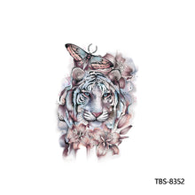 Load image into Gallery viewer, Creative Flower Arm Tattoo Stickers Sketch Skull Tattoo Stickers Fashion Men Snake Wild Wolf Tiger Full Skull Totem Tattoo Stickers
