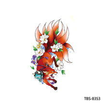 Load image into Gallery viewer, Creative Flower Arm Tattoo Stickers Sketch Skull Tattoo Stickers Fashion Men Snake Wild Wolf Tiger Full Skull Totem Tattoo Stickers
