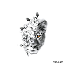 Load image into Gallery viewer, Creative Flower Arm Tattoo Stickers Sketch Skull Tattoo Stickers Fashion Men Snake Wild Wolf Tiger Full Skull Totem Tattoo Stickers
