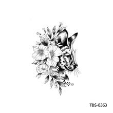Load image into Gallery viewer, Creative Flower Arm Tattoo Stickers Sketch Skull Tattoo Stickers Fashion Men Snake Wild Wolf Tiger Full Skull Totem Tattoo Stickers
