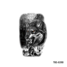 Load image into Gallery viewer, Fashion Arm Half Tattoo Stickers Totem Big Flower Men Creative Snake Lion Tiger Women Full Skull Totem Tattoo Stickers
