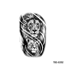 Load image into Gallery viewer, Fashion Arm Half Tattoo Stickers Totem Big Flower Men Creative Snake Lion Tiger Women Full Skull Totem Tattoo Stickers
