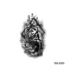 Load image into Gallery viewer, Fashion Arm Half Tattoo Stickers Totem Big Flower Men Creative Snake Lion Tiger Women Full Skull Totem Tattoo Stickers
