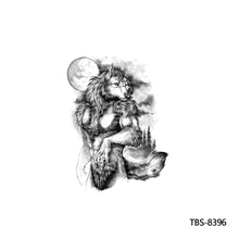 Load image into Gallery viewer, Fashion Arm Half Tattoo Stickers Totem Big Flower Men Creative Snake Lion Tiger Women Full Skull Totem Tattoo Stickers

