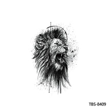 Load image into Gallery viewer, Fashion Arm Half Tattoo Stickers Totem Big Flower Men Creative Snake Lion Tiger Women Full Skull Totem Tattoo Stickers
