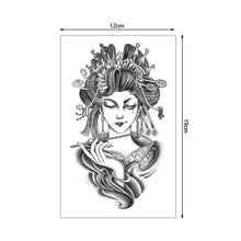 Load image into Gallery viewer, Totem Large Flower Arm Arabic Tattoo Sticker Men Creative Snake Angle Wolf Animal Women Full Skull Totem Tattoo Stickers
