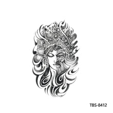 Load image into Gallery viewer, Totem Large Flower Arm Arabic Tattoo Sticker Men Creative Snake Angle Wolf Animal Women Full Skull Totem Tattoo Stickers
