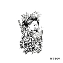Load image into Gallery viewer, Totem Large Flower Arm Arabic Tattoo Sticker Men Creative Snake Angle Wolf Animal Women Full Skull Totem Tattoo Stickers
