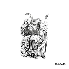 Load image into Gallery viewer, Totem Large Flower Arm Arabic Tattoo Sticker Men Creative Snake Angle Wolf Animal Women Full Skull Totem Tattoo Stickers
