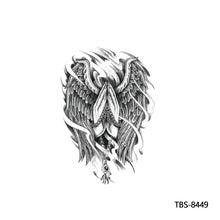 Load image into Gallery viewer, Totem Large Flower Arm Arabic Tattoo Sticker Men Creative Snake Angle Wolf Animal Women Full Skull Totem Tattoo Stickers
