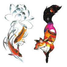 Load image into Gallery viewer, Small Full Arm Totem Tattoo Sticker Symbol Animal Skull Text Color Tattoo Sticker Men Fashion Women Totem Tattoo Stickers

