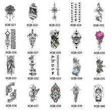 Load image into Gallery viewer, Small Full Arm Totem Tattoo Sticker Symbol Animal Skull Text Color Tattoo Sticker Men Fashion Women Totem Tattoo Stickers
