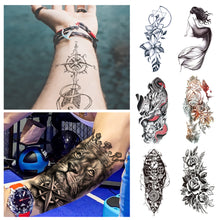 Load image into Gallery viewer, Small Full Symbol Arm Totem Tattoo Sticker Animal Skull Colorful Tattoo Sticker Men Fashion Women Totem Tattoo Stickers

