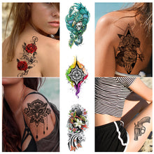 Load image into Gallery viewer, Small Full Symbol Arm Totem Tattoo Sticker Animal Skull Colorful Tattoo Sticker Men Fashion Women Totem Tattoo Stickers

