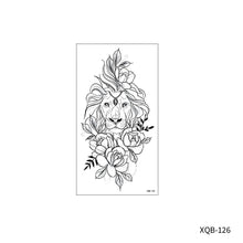 Load image into Gallery viewer, Animal Rose Small Full Arm Totem Tattoo Sticker Skull Colorful Tattoo Sticker Lotus Men Creative Women Totem Tattoo Stickers
