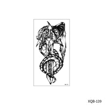 Load image into Gallery viewer, Animal Rose Small Full Arm Totem Tattoo Sticker Skull Colorful Tattoo Sticker Lotus Men Creative Women Totem Tattoo Stickers
