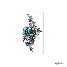 Load image into Gallery viewer, Animal Rose Small Full Arm Totem Tattoo Sticker Skull Colorful Tattoo Sticker Lotus Men Creative Women Totem Tattoo Stickers
