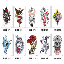 Load image into Gallery viewer, Flower Small Full Arm Totem Tattoo Sticker Animal Skull Colorful Tattoo Sticker Lotus Men Creative Women Totem Tattoo Stickers
