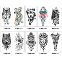 Load image into Gallery viewer, Flower Small Full Arm Totem Tattoo Sticker English Alphabet Flowers Tattoo Sticker Lotus Men Creative Women Totem Tattoo Stickers
