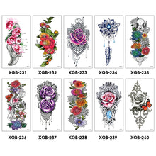 Load image into Gallery viewer, Flower Small Full Arm Totem Tattoo Sticker English Alphabet Flowers Tattoo Sticker Lotus Men Creative Women Totem Tattoo Stickers
