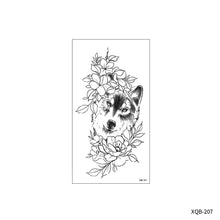 Load image into Gallery viewer, Flower Small Full Arm Totem Tattoo Sticker English Alphabet Flowers Tattoo Sticker Lotus Men Creative Women Totem Tattoo Stickers
