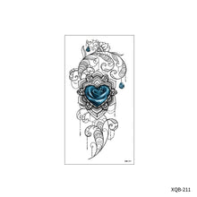 Load image into Gallery viewer, Flower Small Full Arm Totem Tattoo Sticker English Alphabet Flowers Tattoo Sticker Lotus Men Creative Women Totem Tattoo Stickers
