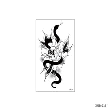 Load image into Gallery viewer, Flower Small Full Arm Totem Tattoo Sticker English Alphabet Flowers Tattoo Sticker Lotus Men Creative Women Totem Tattoo Stickers
