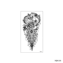 Load image into Gallery viewer, Flower Small Full Arm Totem Tattoo Sticker English Alphabet Flowers Tattoo Sticker Lotus Men Creative Women Totem Tattoo Stickers
