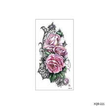 Load image into Gallery viewer, Flower Small Full Arm Totem Tattoo Sticker English Alphabet Flowers Tattoo Sticker Lotus Men Creative Women Totem Tattoo Stickers
