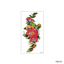 Load image into Gallery viewer, Flower Small Full Arm Totem Tattoo Sticker English Alphabet Flowers Tattoo Sticker Lotus Men Creative Women Totem Tattoo Stickers
