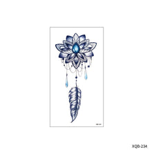 Load image into Gallery viewer, Flower Small Full Arm Totem Tattoo Sticker English Alphabet Flowers Tattoo Sticker Lotus Men Creative Women Totem Tattoo Stickers

