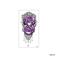Load image into Gallery viewer, Flower Small Full Arm Totem Tattoo Sticker English Alphabet Flowers Tattoo Sticker Lotus Men Creative Women Totem Tattoo Stickers
