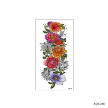 Load image into Gallery viewer, Flower Small Full Arm Totem Tattoo Sticker English Alphabet Flowers Tattoo Sticker Lotus Men Creative Women Totem Tattoo Stickers

