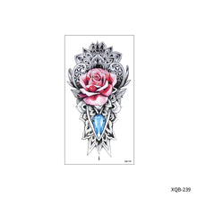 Load image into Gallery viewer, Flower Small Full Arm Totem Tattoo Sticker English Alphabet Flowers Tattoo Sticker Lotus Men Creative Women Totem Tattoo Stickers
