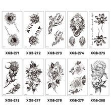 Load image into Gallery viewer, Flower Small Full Arm Totem Tattoo Sticker Animal Skull Colorful Tattoo Sticker Lotus Men Creative Women Totem Tattoo Stickers
