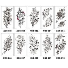 Load image into Gallery viewer, Flower Small Full Arm Totem Tattoo Sticker Fashion Lily Flowers Tattoo Sticker Clock Men Creative Women Totem Tattoo Stickers
