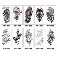 Load image into Gallery viewer, Flower Small Full Arm Totem Tattoo Sticker Fashion Lily Flowers Tattoo Sticker Clock Men Creative Women Totem Tattoo Stickers
