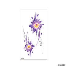 Load image into Gallery viewer, Flower Small Full Arm Totem Tattoo Sticker Fashion Lily Flowers Tattoo Sticker Clock Men Creative Women Totem Tattoo Stickers

