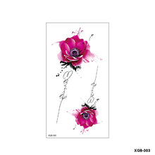 Load image into Gallery viewer, Flower Small Full Arm Totem Tattoo Sticker Fashion Lily Flowers Tattoo Sticker Clock Men Creative Women Totem Tattoo Stickers
