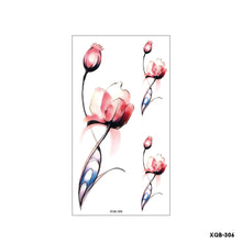 Load image into Gallery viewer, Flower Small Full Arm Totem Tattoo Sticker Fashion Lily Flowers Tattoo Sticker Clock Men Creative Women Totem Tattoo Stickers
