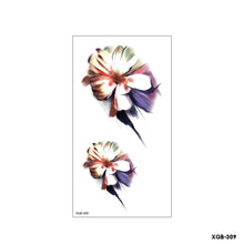 Load image into Gallery viewer, Flower Small Full Arm Totem Tattoo Sticker Fashion Lily Flowers Tattoo Sticker Clock Men Creative Women Totem Tattoo Stickers
