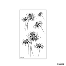 Load image into Gallery viewer, Flower Small Full Arm Totem Tattoo Sticker Fashion Lily Flowers Tattoo Sticker Clock Men Creative Women Totem Tattoo Stickers
