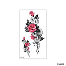 Load image into Gallery viewer, Flower Small Full Arm Totem Tattoo Sticker Fashion Lily Flowers Tattoo Sticker Clock Men Creative Women Totem Tattoo Stickers
