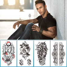 Load image into Gallery viewer, Creative Small Full Arm Totem Tattoo Sticker Fashion Lily Flowers Body Tattoo Sticker Mermaid Men Women Totem Tattoo Stickers
