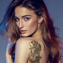Load image into Gallery viewer, Creative Small Full Arm Totem Tattoo Sticker Fashion Lily Flowers Body Tattoo Sticker Mermaid Men Women Totem Tattoo Stickers
